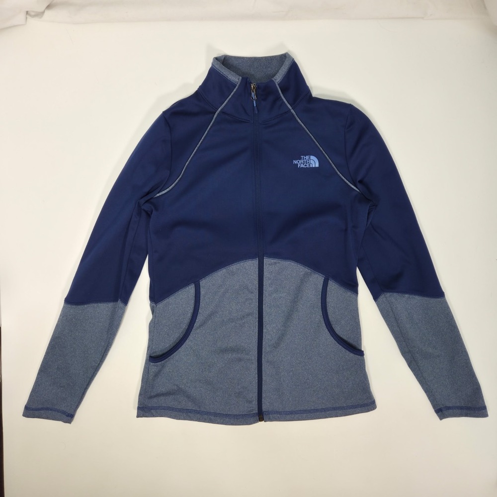 The North Face Women's Small Two Tone Blue Mock Neck Full Zip Track Jacket